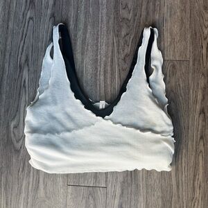 NWOT Free People Movement Low Impact Black & White Ruffle Sports Bra - Size M